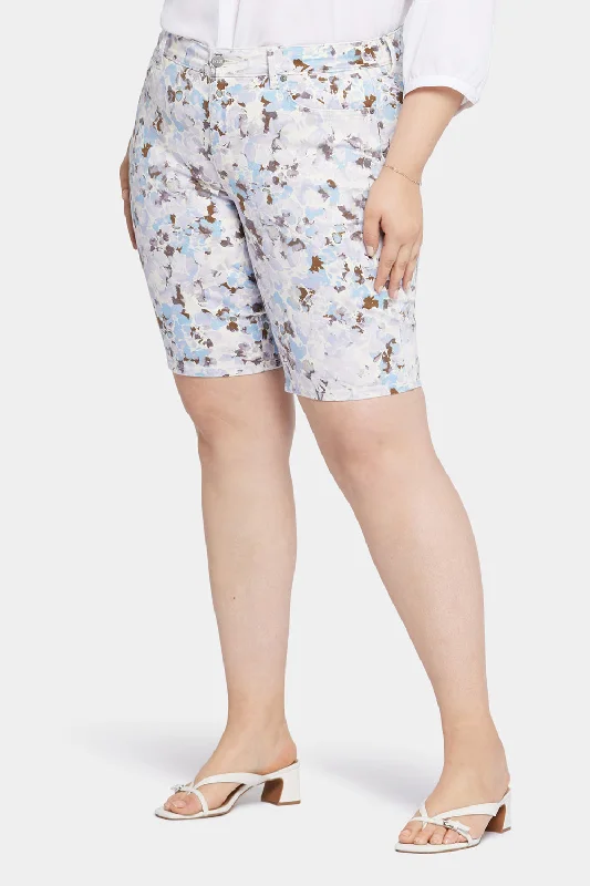 Briella 11 Inch Denim Shorts In Plus Size - Becca Bouquet