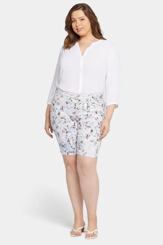 Briella 11 Inch Denim Shorts In Plus Size - Becca Bouquet