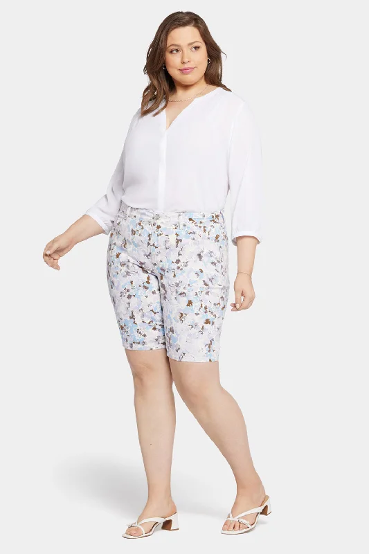 Briella 11 Inch Denim Shorts In Plus Size - Becca Bouquet