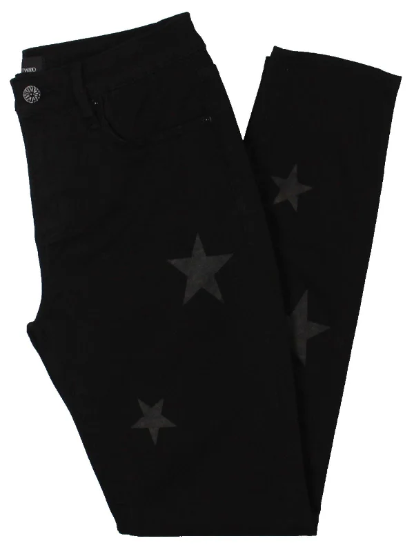 Jackie  Womens Denim Star Print Skinny Jeans