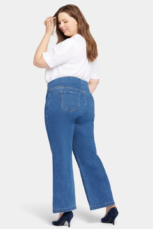 Pull-On Teresa Wide Leg Jeans In Plus Size - Waterfall