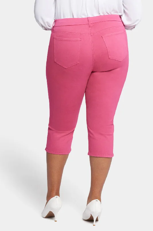 Waist-Match™ Slim Straight Crop Jeans In Plus Size - Raspberry Pink