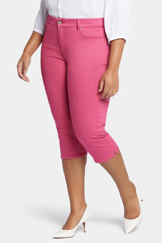 Waist-Match™ Slim Straight Crop Jeans In Plus Size - Raspberry Pink