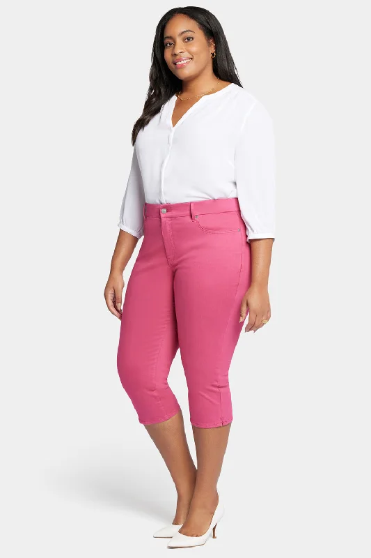 Waist-Match™ Slim Straight Crop Jeans In Plus Size - Raspberry Pink