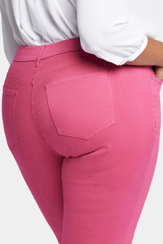 Waist-Match™ Slim Straight Crop Jeans In Plus Size - Raspberry Pink