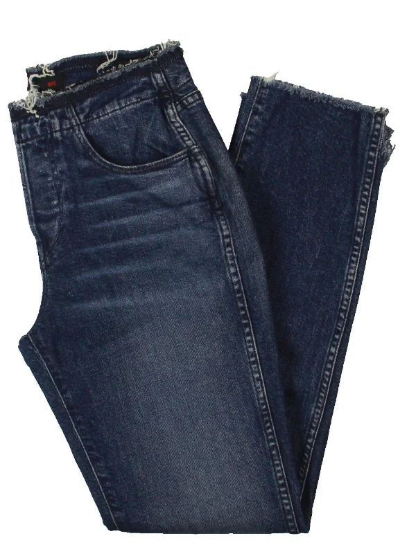 Womens High Rise Denim Cropped Jeans