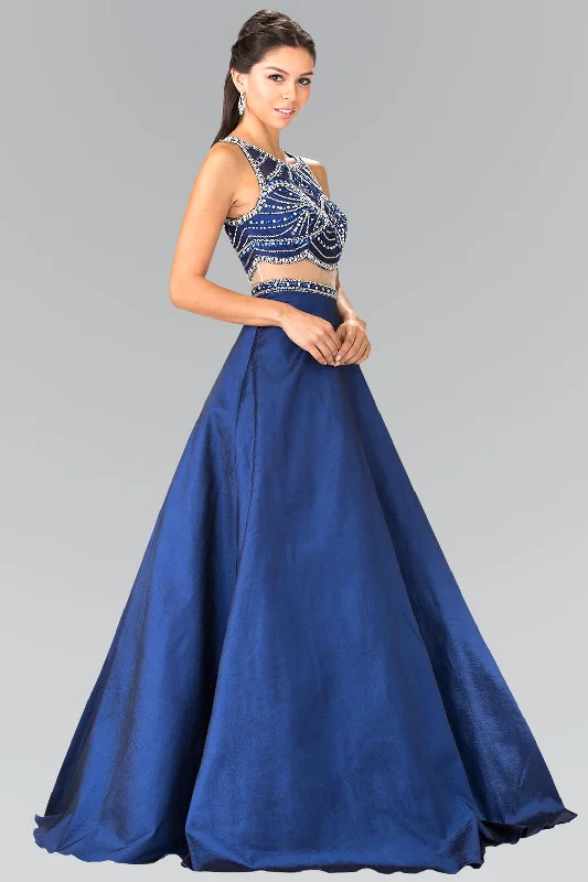 Two Piece Ball Gown Long Prom Dress