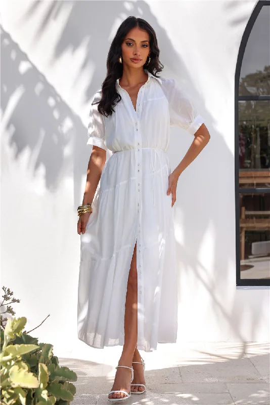 Along The Shore Maxi Dress White