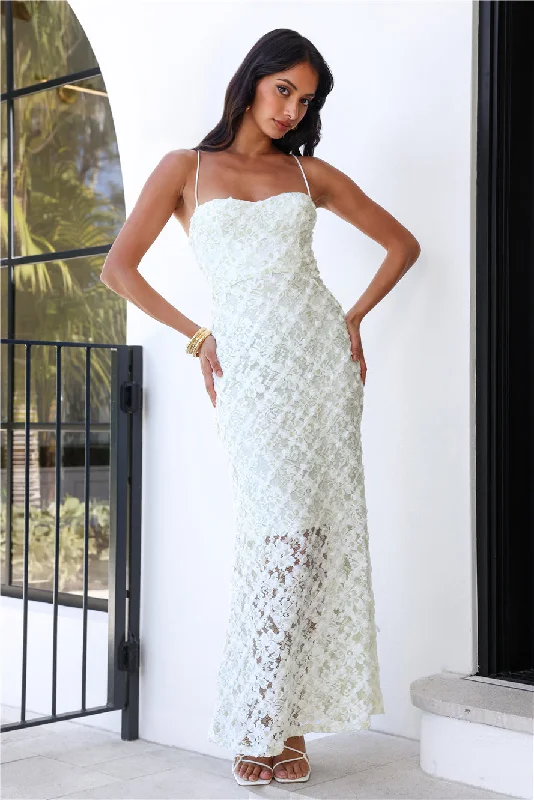 Ambiance Of You Mesh Maxi Dress Mint