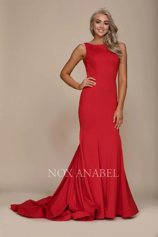 Long V Back Formal Prom Dress Evening Gown