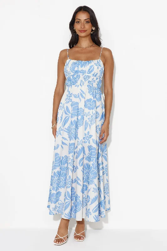 One Time Lover Maxi Dress Blue