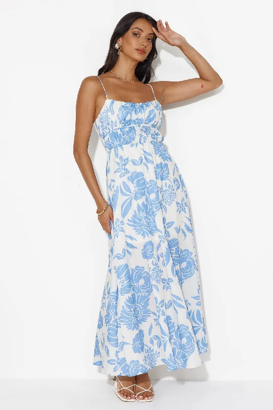 One Time Lover Maxi Dress Blue