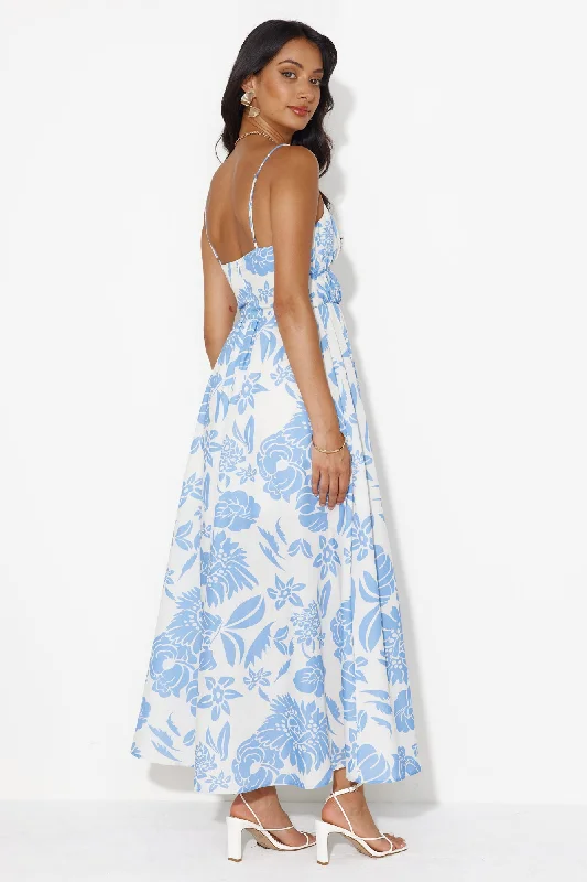 One Time Lover Maxi Dress Blue