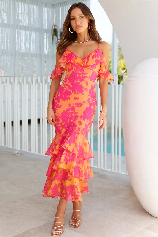 Stars In Her Eyes Maxi Dress Orange