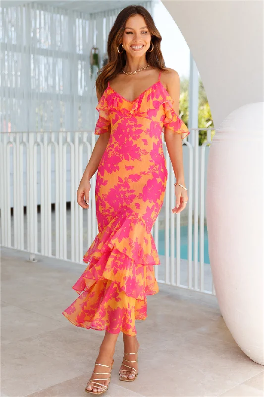 Stars In Her Eyes Maxi Dress Orange