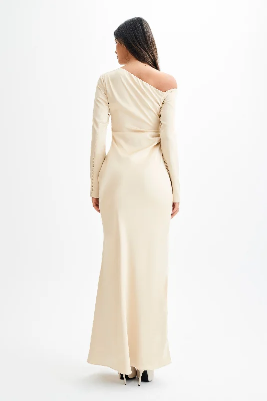 Avery Long Sleeve Maxi Dress - Gold