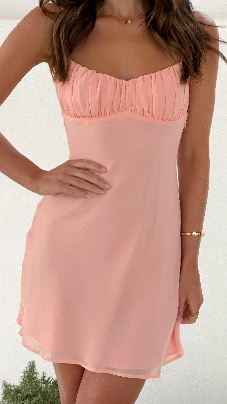 Margie Mini Dress - Peach