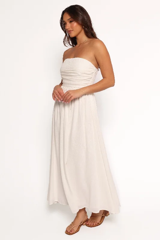 Kayt Strapless Dress - White