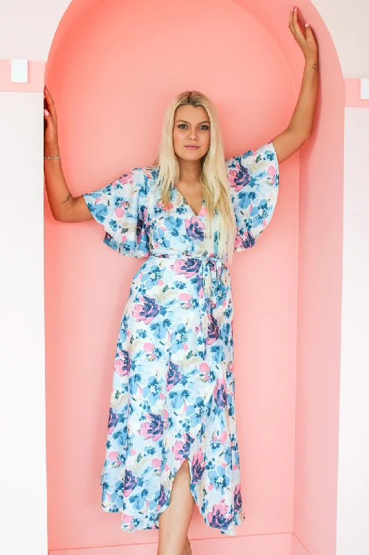 Beau Wrap Dress Blossoms