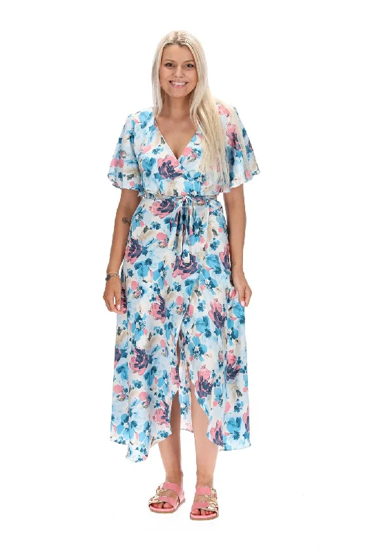 Beau Wrap Dress Blossoms