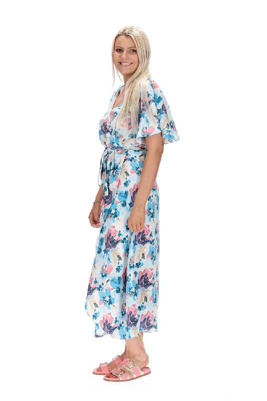 Beau Wrap Dress Blossoms