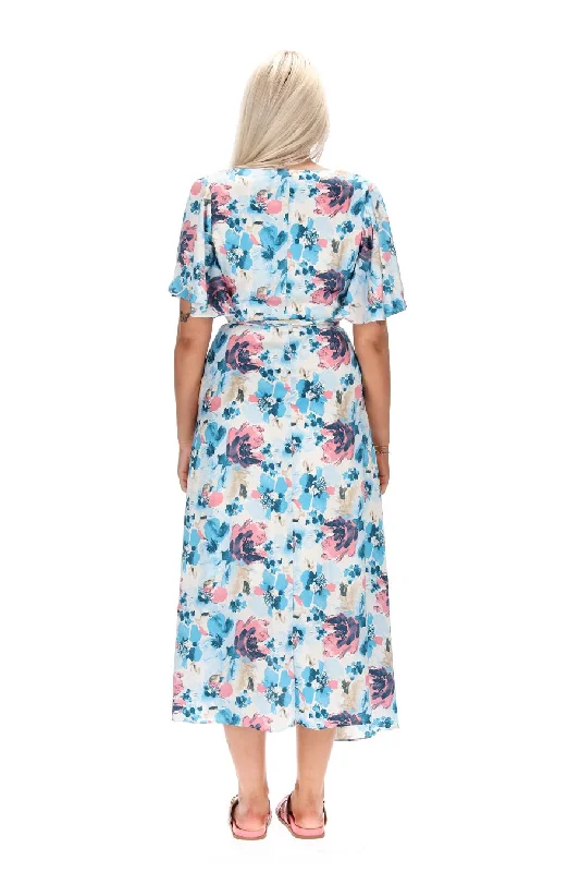 Beau Wrap Dress Blossoms