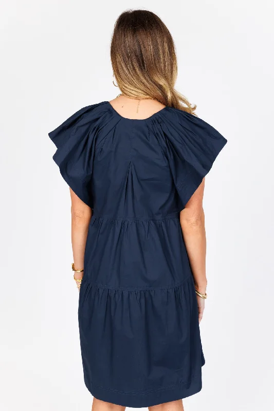 Caitlyn Dress- Navy