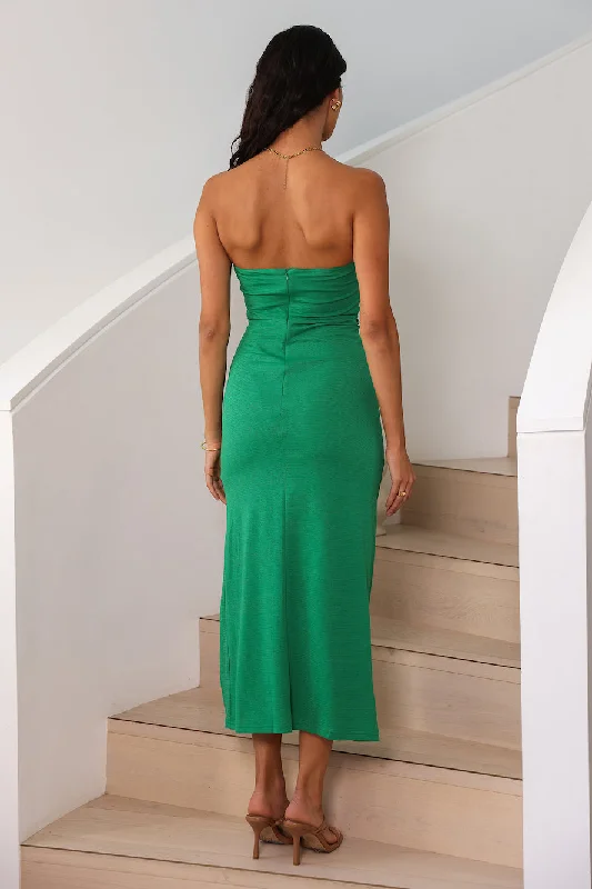 Help Myself Midi Dress Green