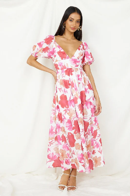 Sugar Rush Midi Dress Pink