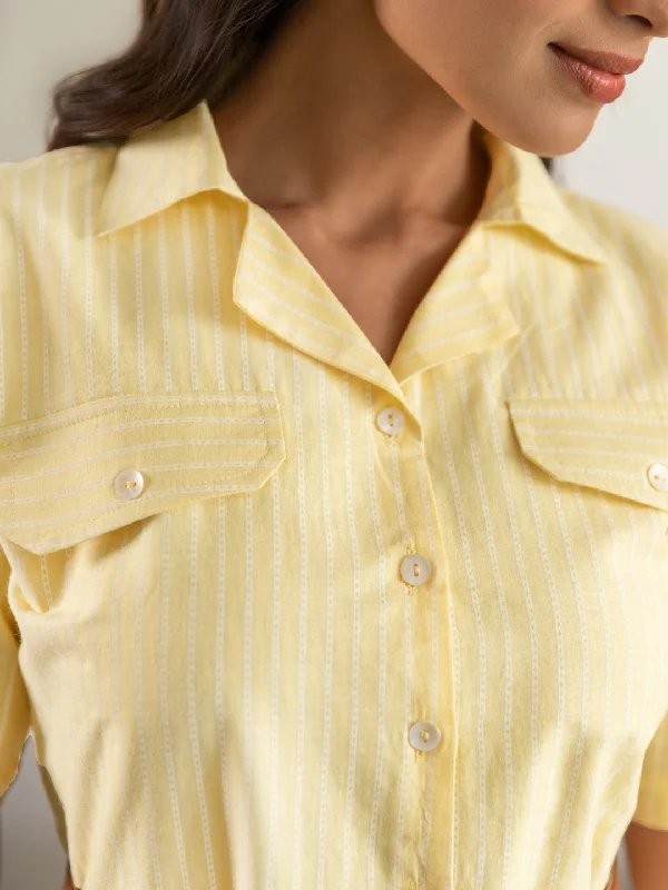 Sunshine Yellow Striped Dress