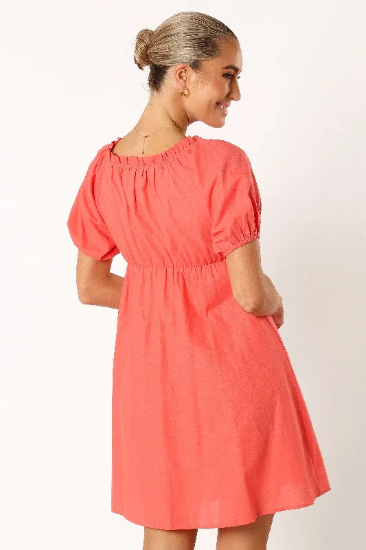 Taylin Mini Dress - Coral