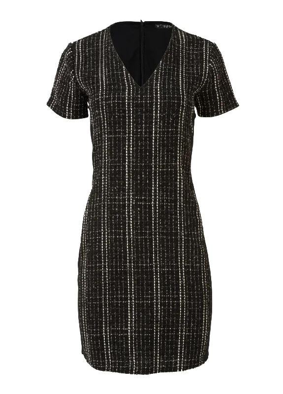 Tweed mini dress - Black Multi