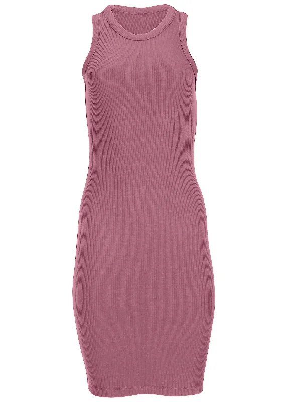 FlexRib Mini Dress - Heather Rose