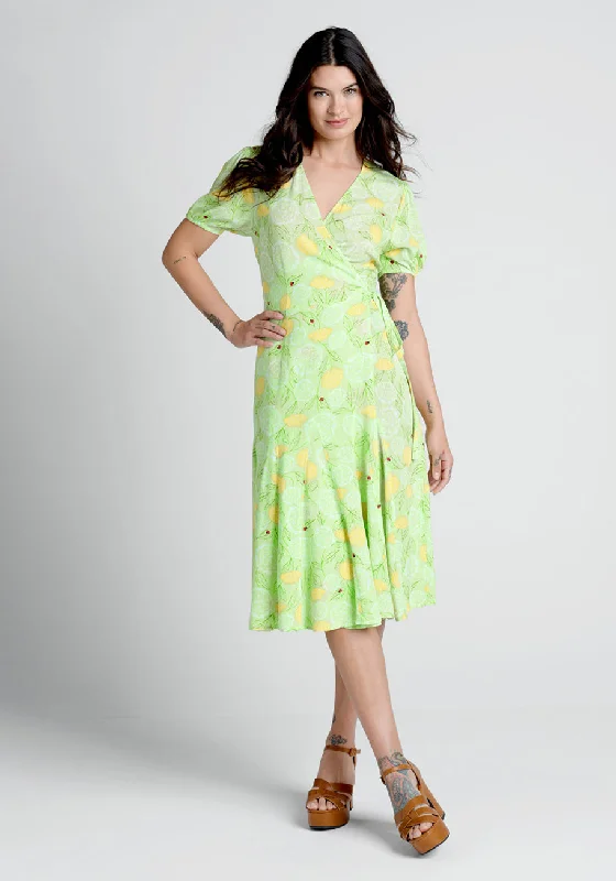 Let the Sun Shine Wrap Dress