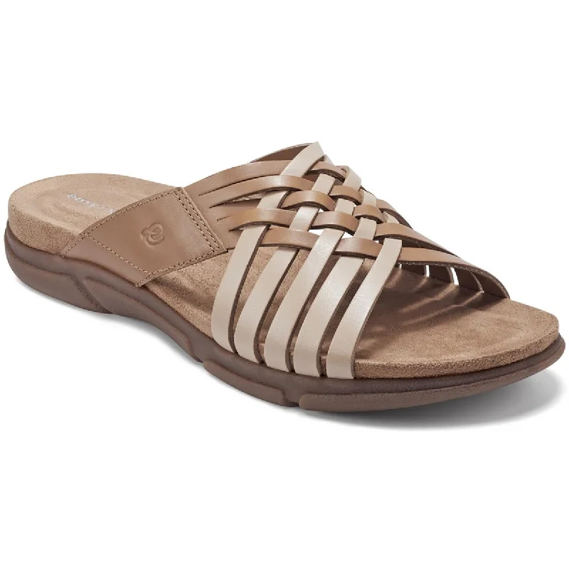 Easy Spirit Womens Meadow 9 Leather Comfort Wedge Sandals