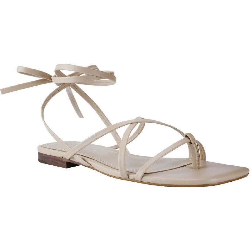 Marc Fisher Womens Latent Strappy Square Toe Thong Sandals