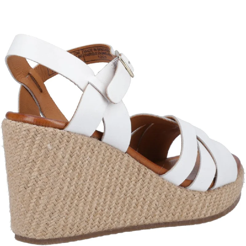 White Phoebe Wedge Sandals