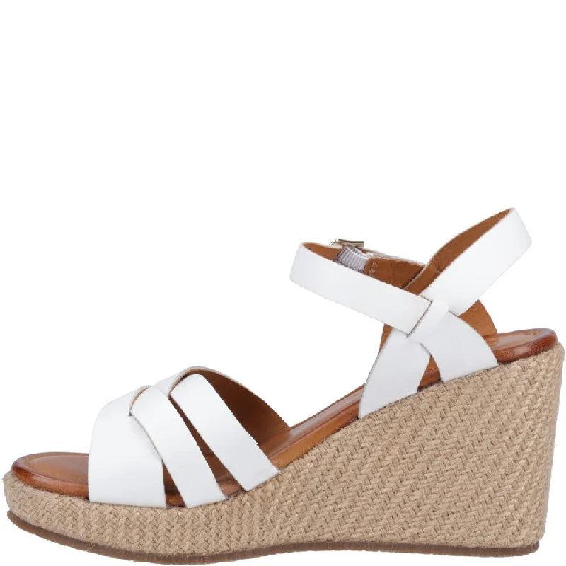 White Phoebe Wedge Sandals