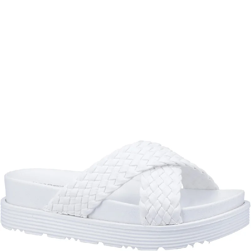 White Serena Mule Sandals