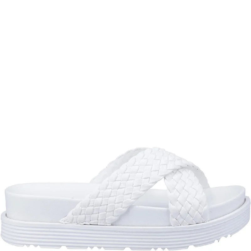 White Serena Mule Sandals