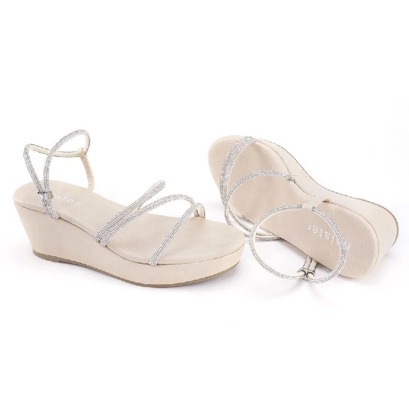 Vivacious Wedge - Beige