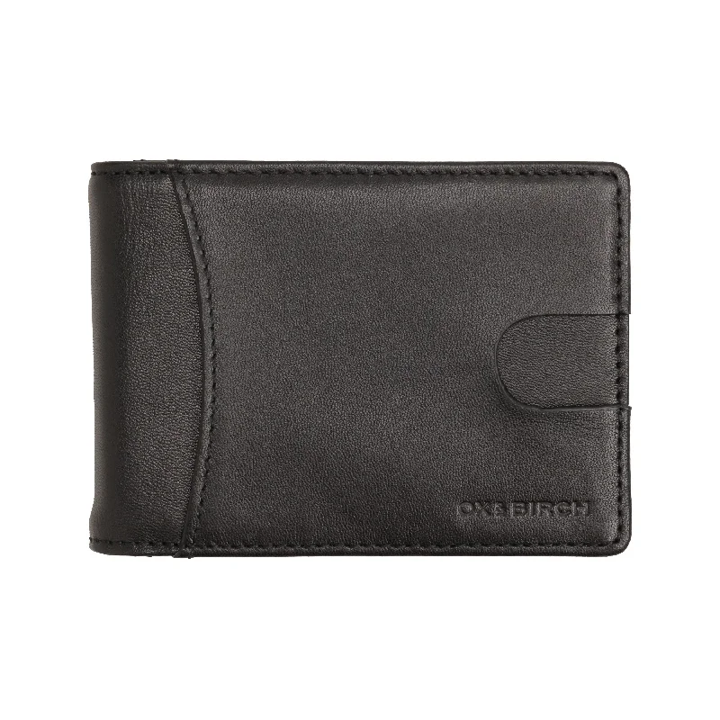 Black Leather Slim Wallet | Xavier