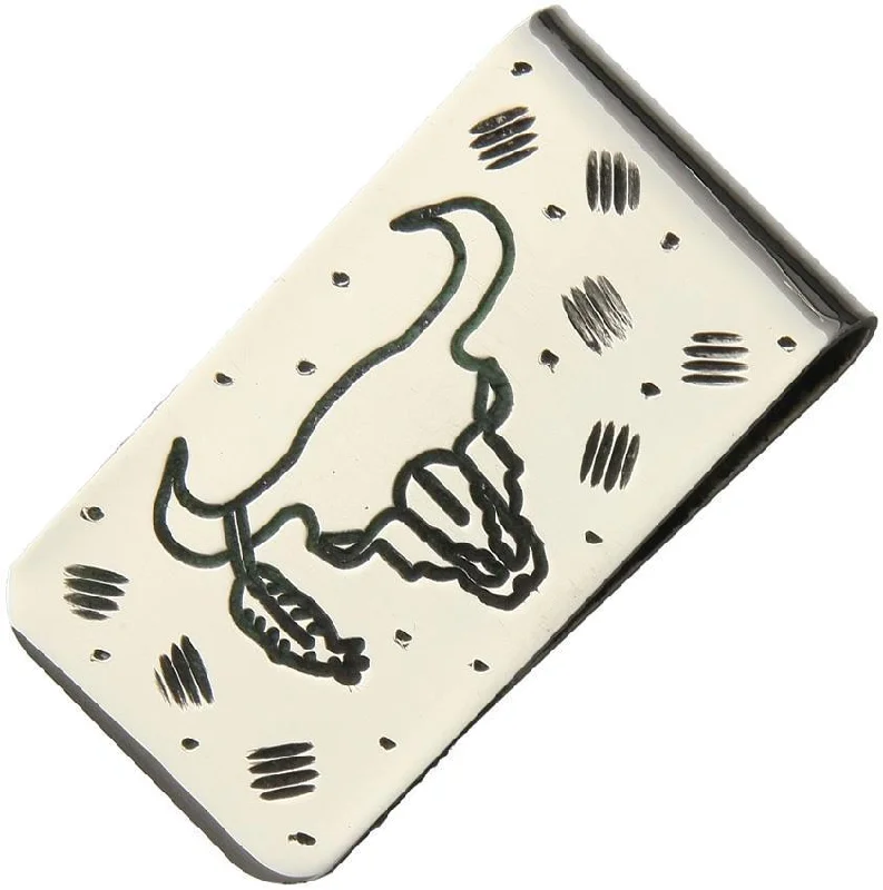 Brian Yellowhorse Custom Money Clip Cowskull 232