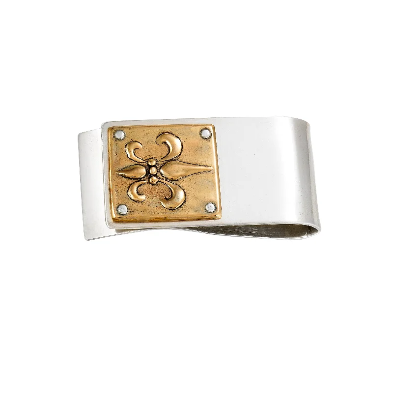 Fleur de Lis 2-tone Money Clip