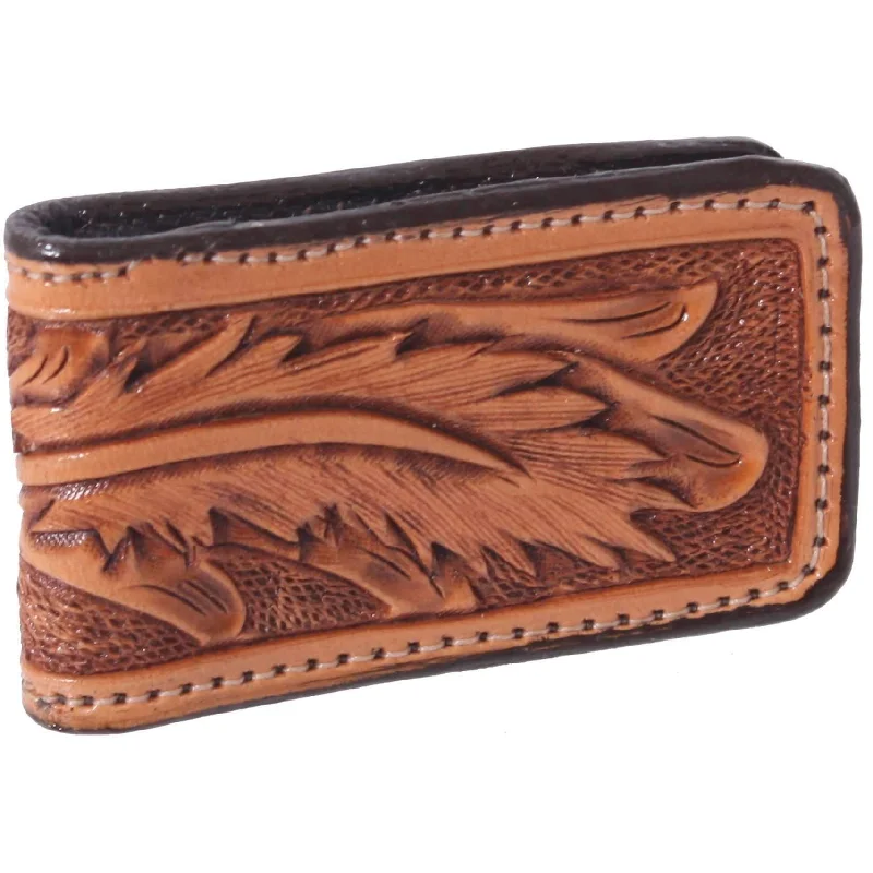 MCM08 - Hand-Tooled Magnetic Money Clip