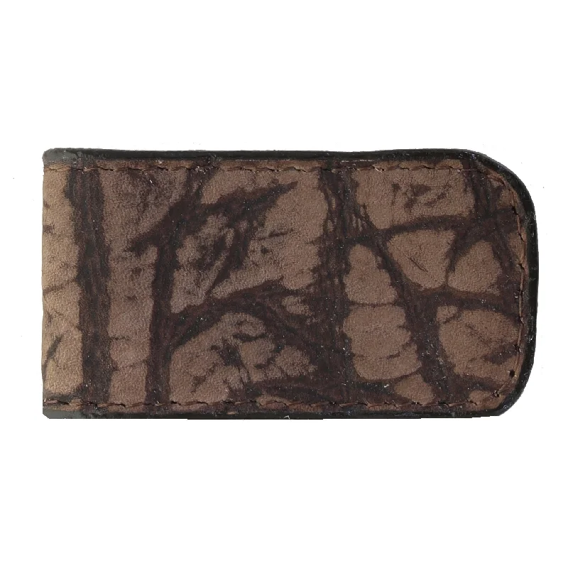 MCM18 -  Milk Chocolate Genuine Bison Magnetic Money Clip