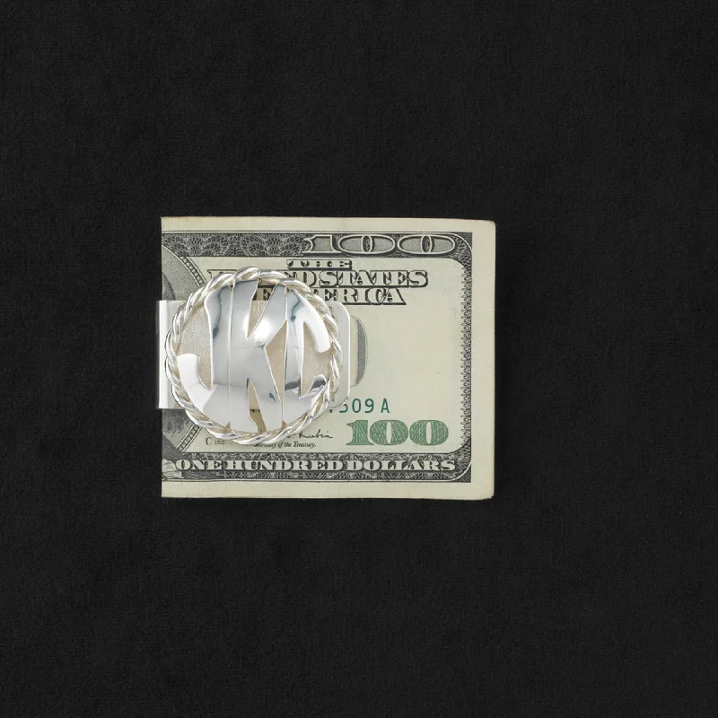 Monogram Money Clip-Large Disc