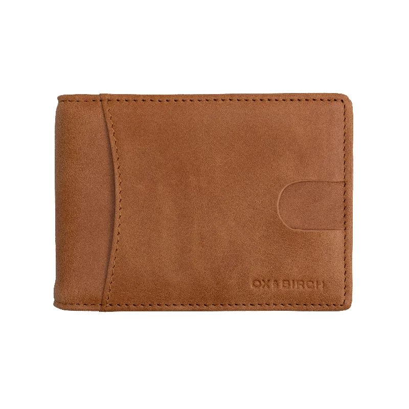 Saddle Brown Leather Slim Wallet | Colton