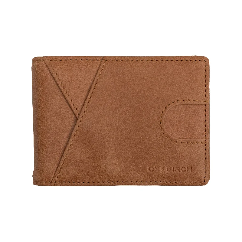 Saddle Brown Leather Slim Wallet | Wyatt