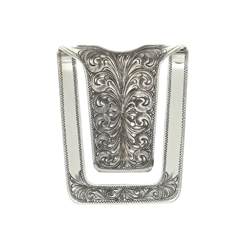 San Augustine 1800 Large Sterling Silver Engraved Money Clip